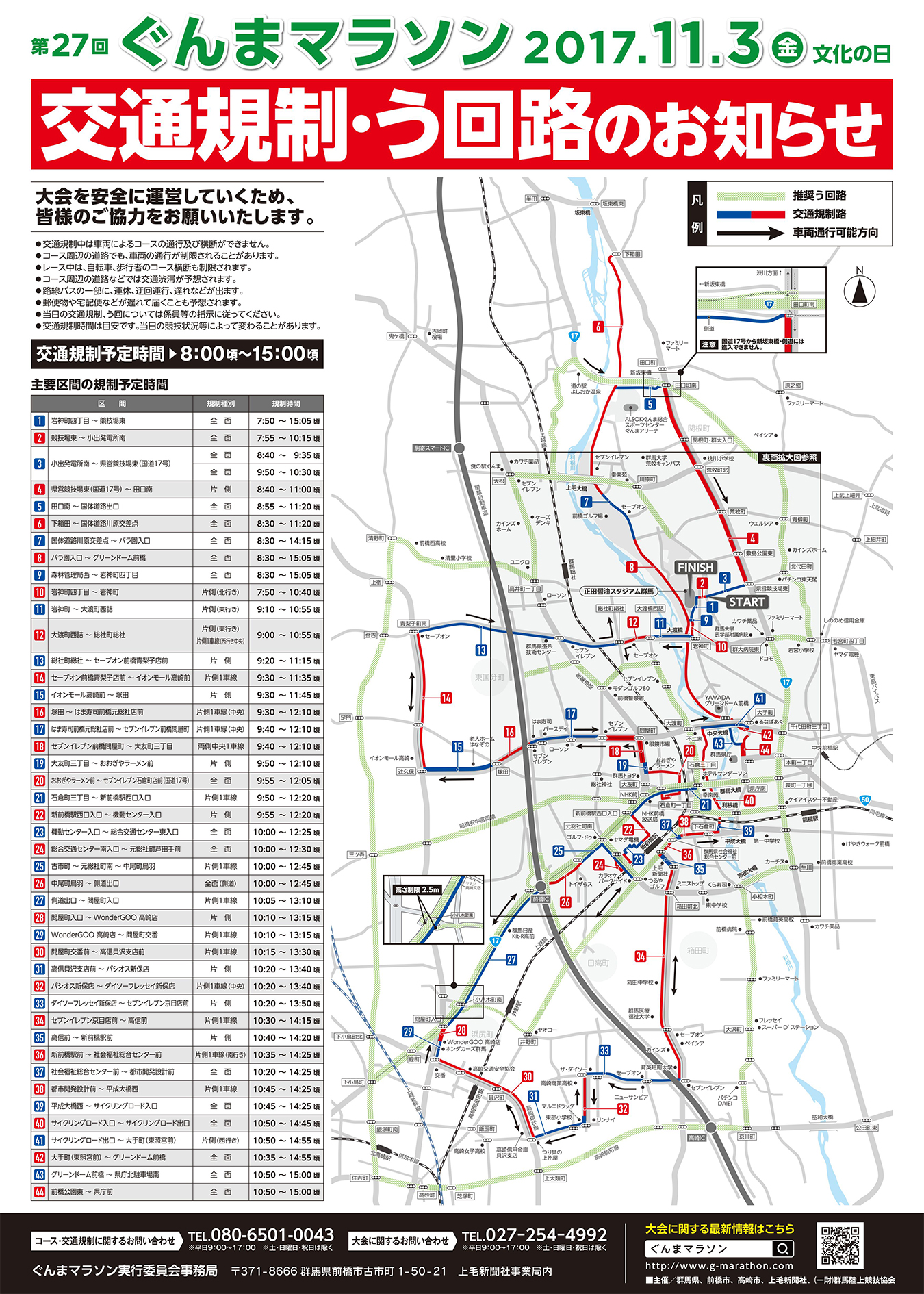 交通規制のお知らせ＜全コース＞